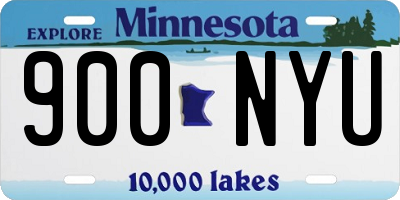 MN license plate 900NYU
