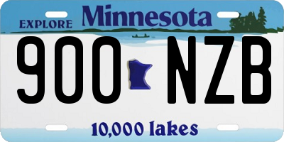 MN license plate 900NZB