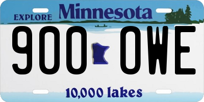 MN license plate 900OWE