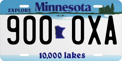 MN license plate 900OXA