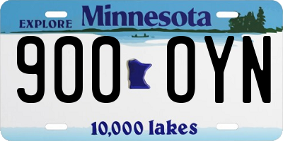 MN license plate 900OYN