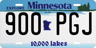 MN license plate 900PGJ