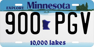 MN license plate 900PGV
