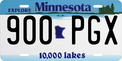 MN license plate 900PGX