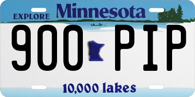 MN license plate 900PIP