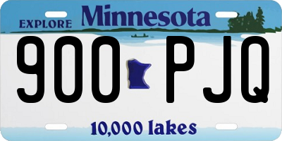 MN license plate 900PJQ