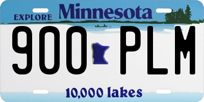MN license plate 900PLM