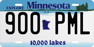 MN license plate 900PML