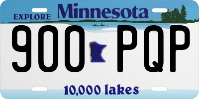 MN license plate 900PQP