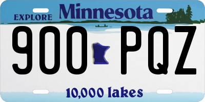 MN license plate 900PQZ