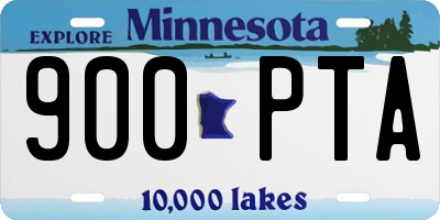 MN license plate 900PTA
