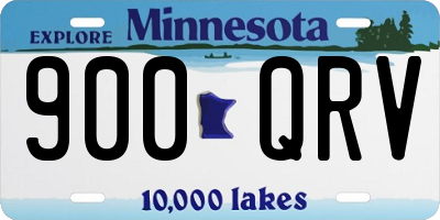 MN license plate 900QRV