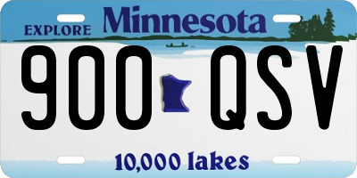MN license plate 900QSV
