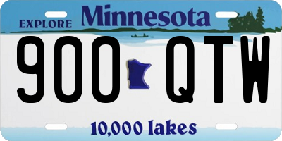 MN license plate 900QTW