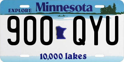 MN license plate 900QYU