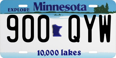 MN license plate 900QYW