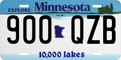 MN license plate 900QZB