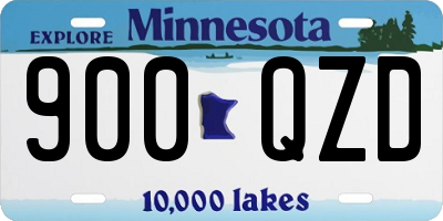 MN license plate 900QZD