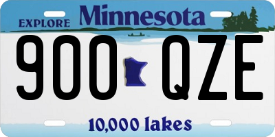 MN license plate 900QZE