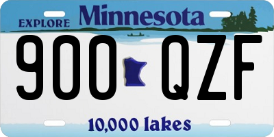 MN license plate 900QZF