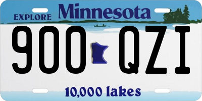 MN license plate 900QZI