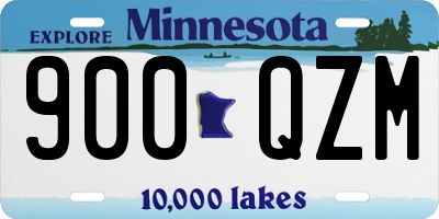 MN license plate 900QZM