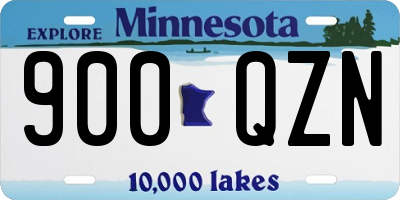 MN license plate 900QZN