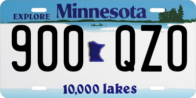MN license plate 900QZO