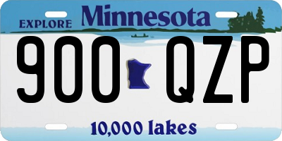 MN license plate 900QZP