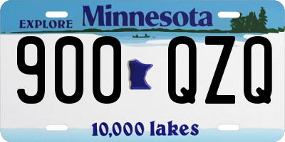 MN license plate 900QZQ