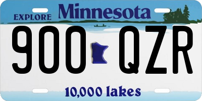 MN license plate 900QZR