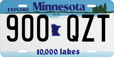 MN license plate 900QZT