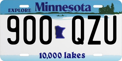 MN license plate 900QZU