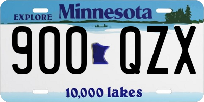 MN license plate 900QZX