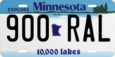 MN license plate 900RAL