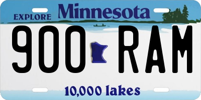 MN license plate 900RAM
