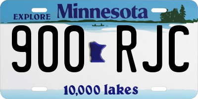 MN license plate 900RJC