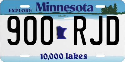 MN license plate 900RJD
