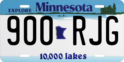 MN license plate 900RJG