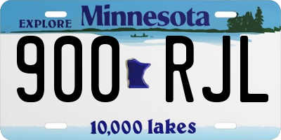 MN license plate 900RJL
