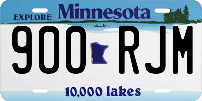 MN license plate 900RJM