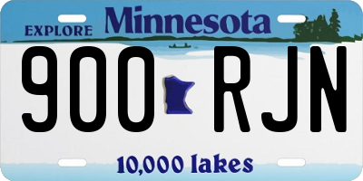 MN license plate 900RJN