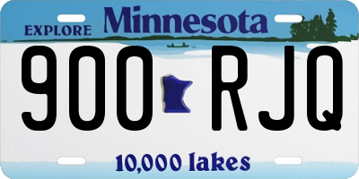 MN license plate 900RJQ