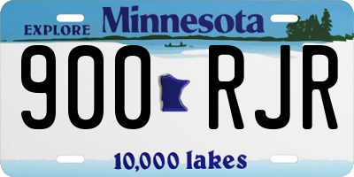 MN license plate 900RJR