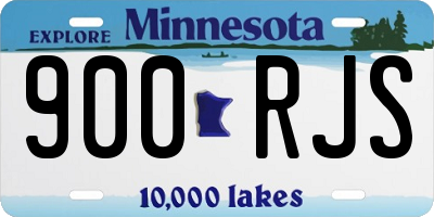 MN license plate 900RJS