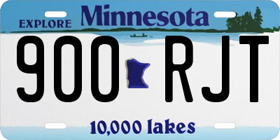 MN license plate 900RJT