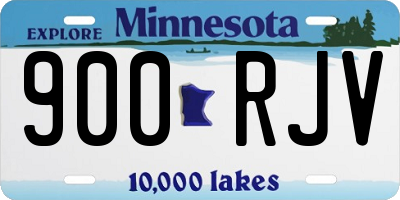 MN license plate 900RJV