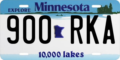MN license plate 900RKA