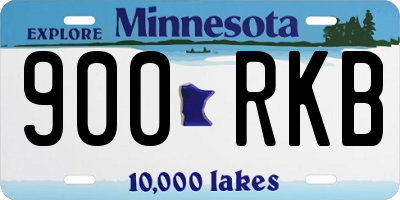 MN license plate 900RKB