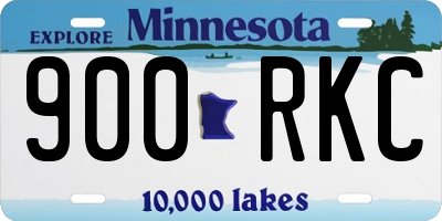 MN license plate 900RKC